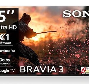 Sony BRAVIA 3 Series 189 cm (75 inches) 4K Ultra HD AI Smart LED Google TV K-75S30B (Black)